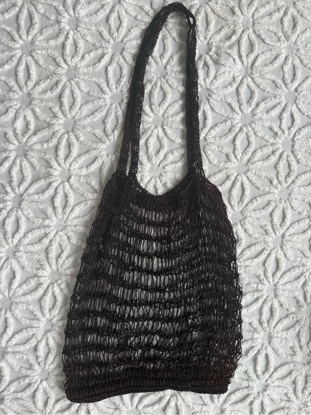 Vintage delicate crochet net bag from the 40’s
